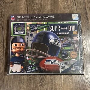 NFL Seattle Seahawks 500 Piece Puzzle NEW IN BOX - Blue and Green - Football